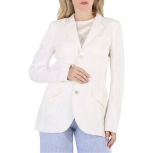 EUC‎ Ralph Lauren Women’s White Cotton Blend Blazer Size Small